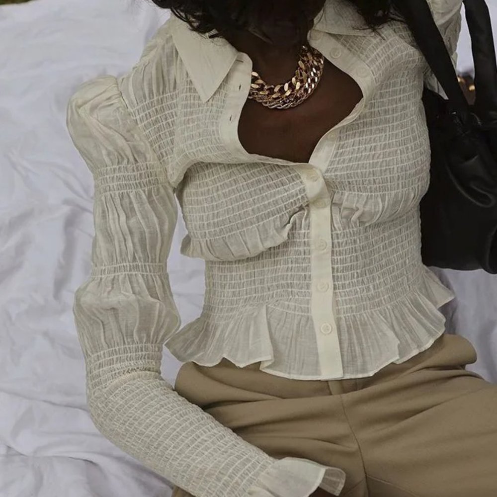 & Other Stories Fitted Smock Shirt